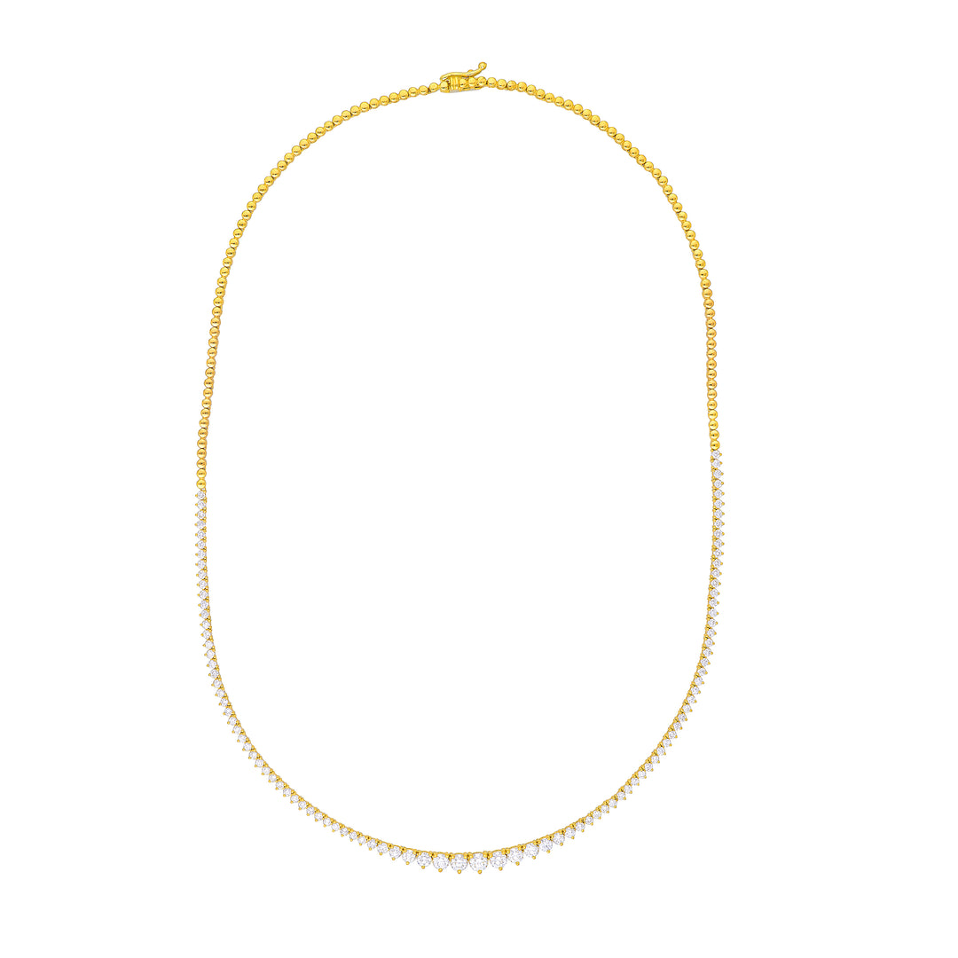Diamond Graduated Half Tennis Necklace (3-1/3tcw)