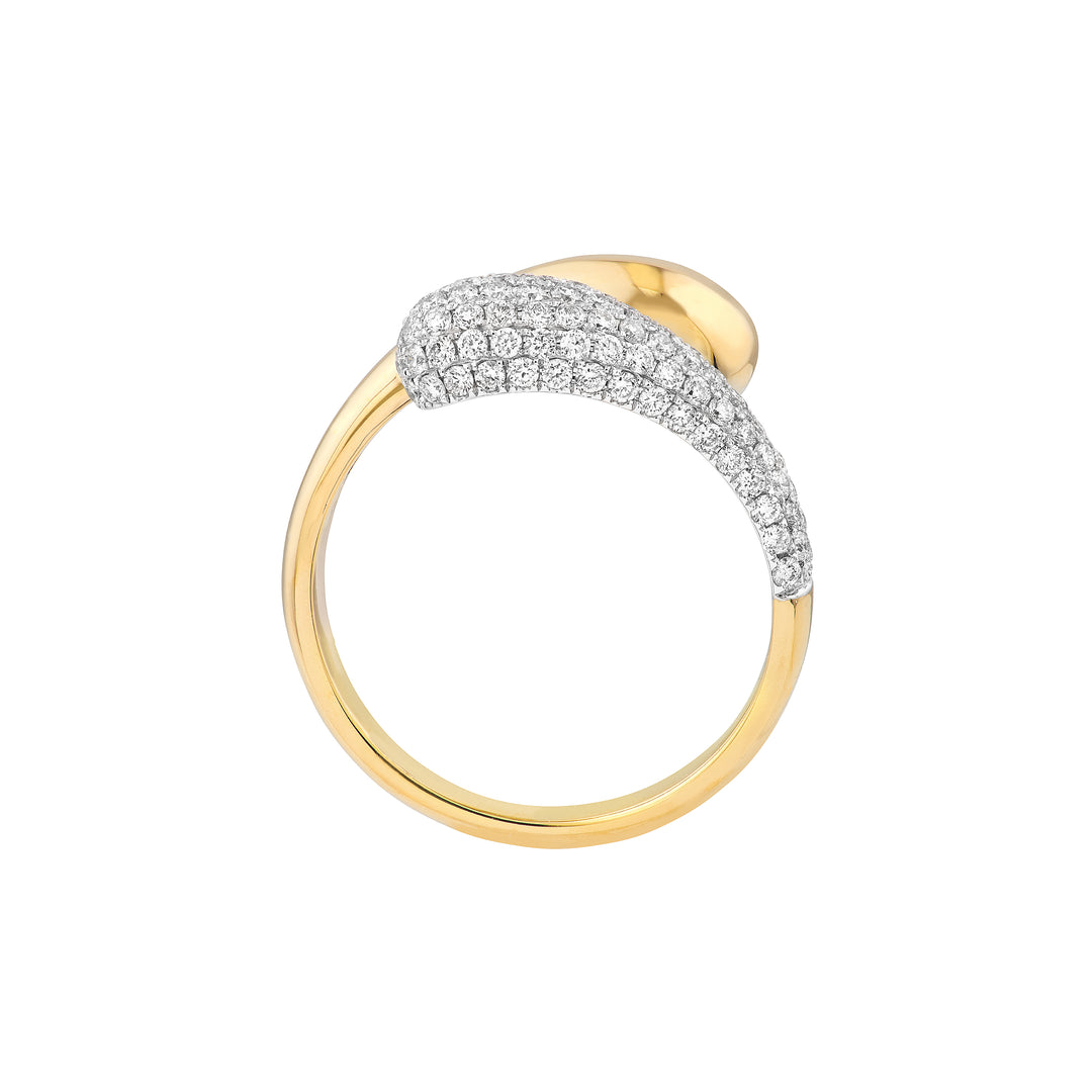 Teardrop Diamond Bypass Ring