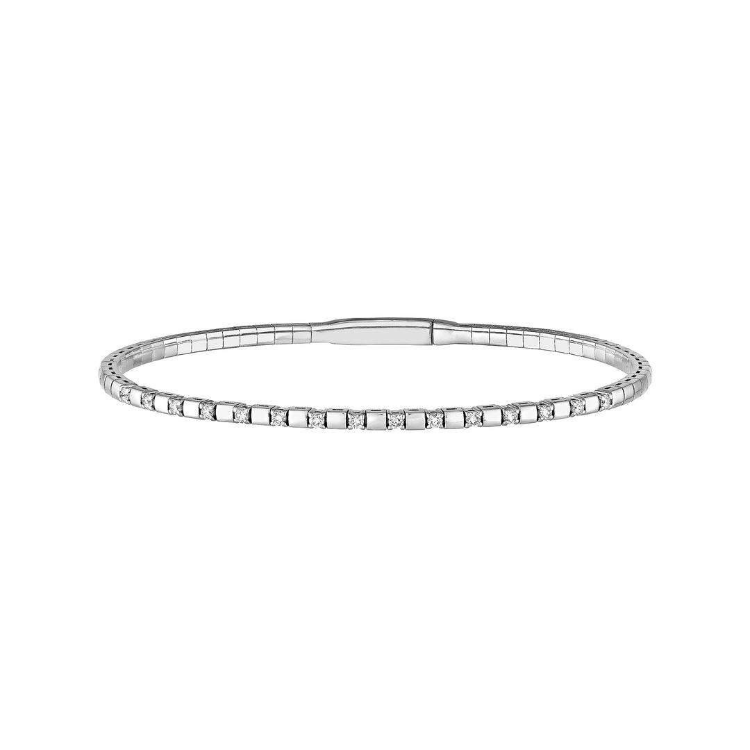1/3tcw Alternating Diamond and Square Link Flexi Bracelet