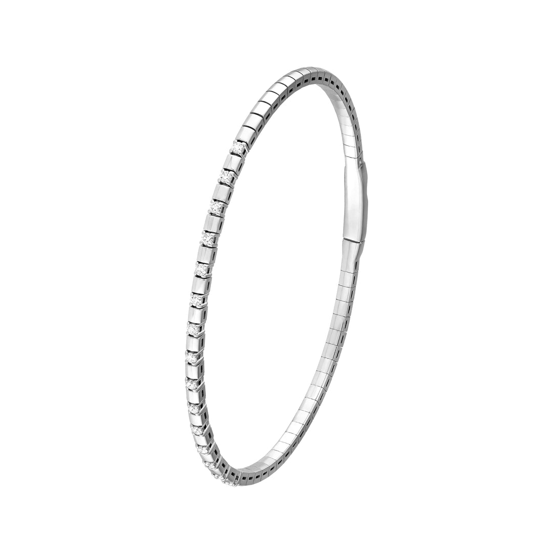 1/3tcw Alternating Diamond and Square Link Flexi Bracelet