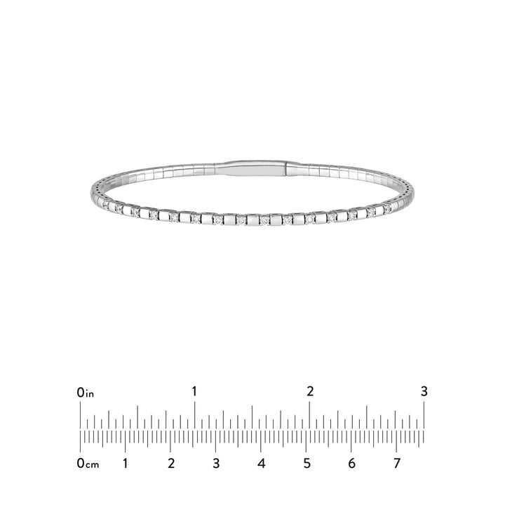 1/3tcw Alternating Diamond and Square Link Flexi Bracelet
