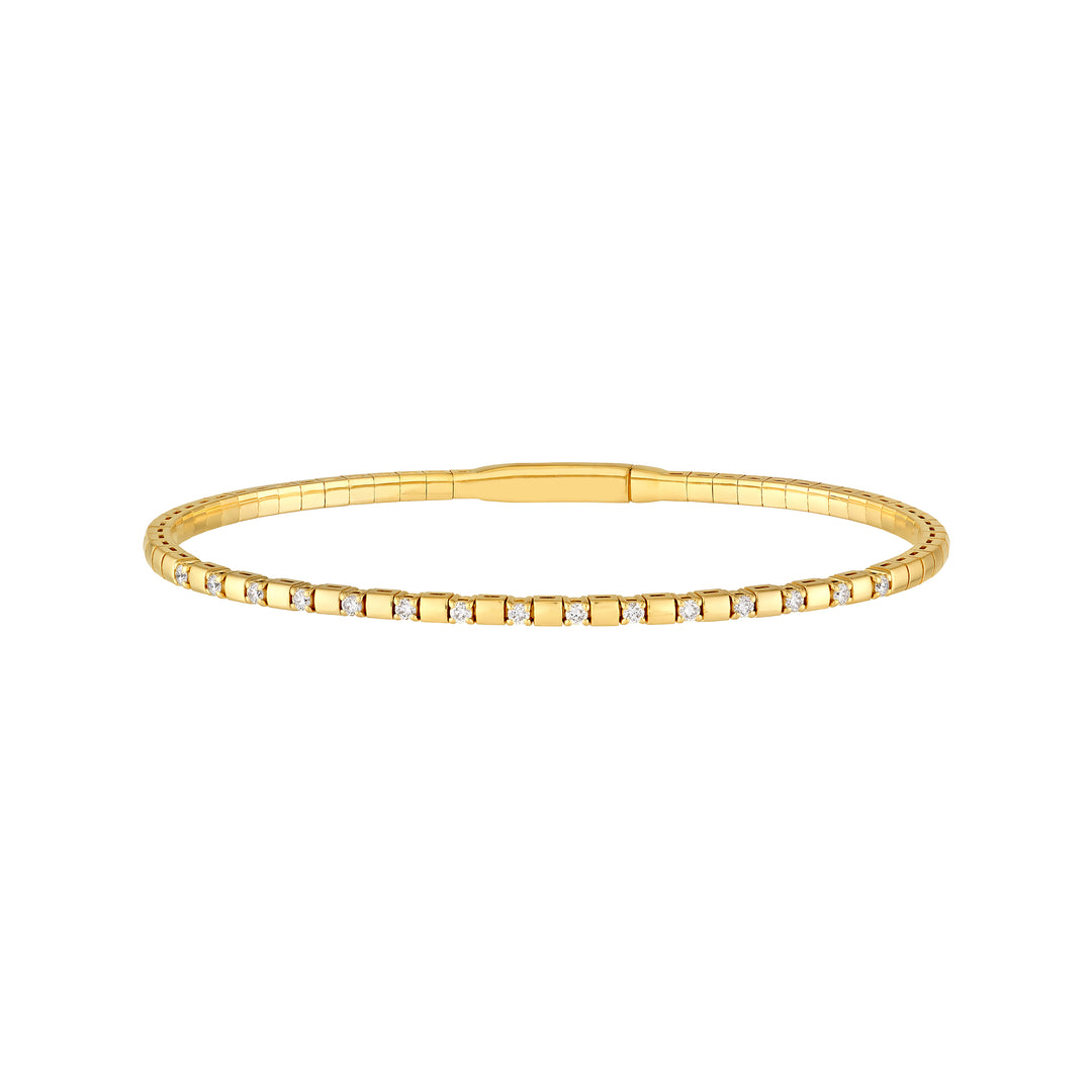 1/3tcw Alternating Diamond and Square Link Flexi Bracelet