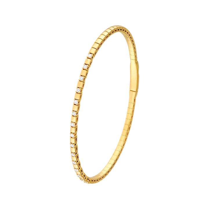 1/3tcw Alternating Diamond and Square Link Flexi Bracelet