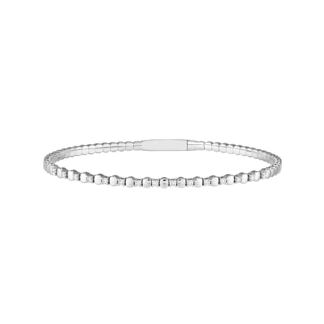1/3tcw Alternating Diamond and Round Link Flexi Bracelet