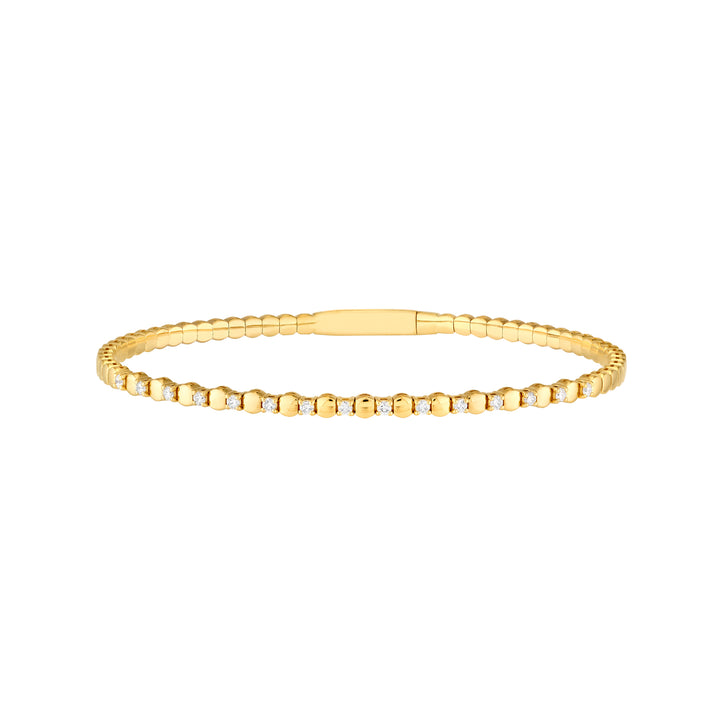 1/3tcw Alternating Diamond and Round Link Flex Bracelet