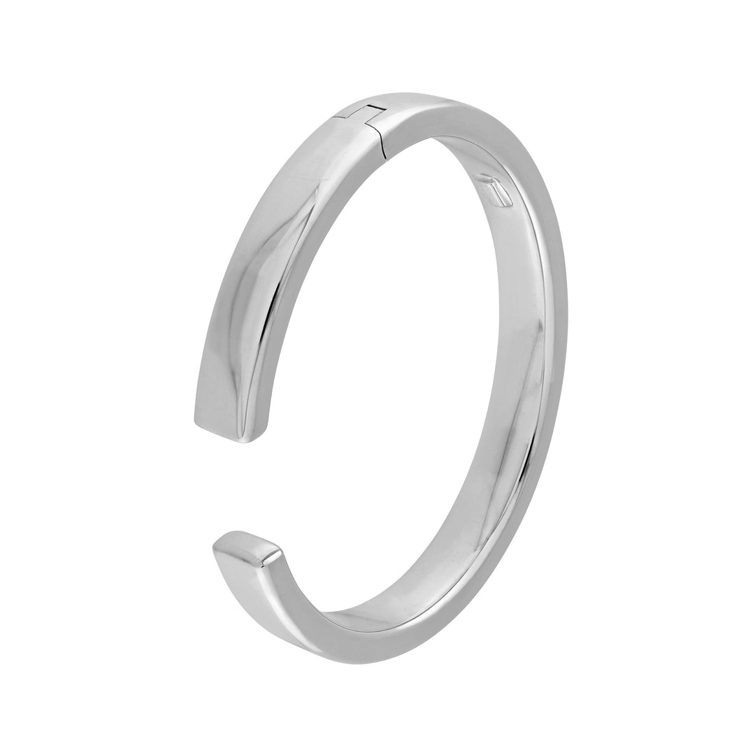 Polished Square Tube Bangle Bracelet