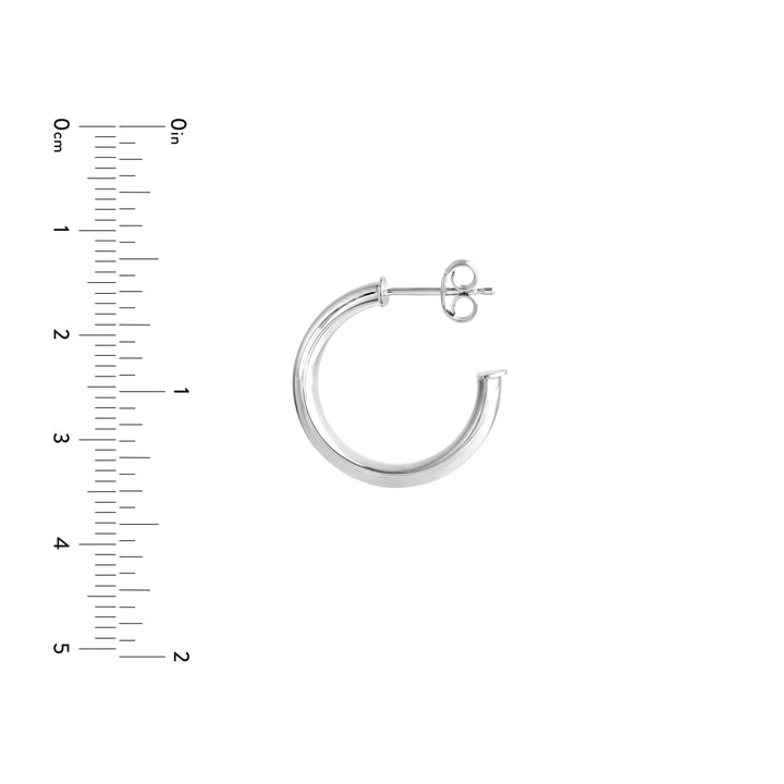 20mm D-Tube Round Hoop Earrings