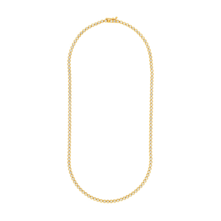 Bezel Set Diamond Necklace (4-1/6tcw)