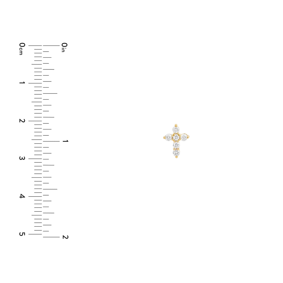 Diamond Cross Earrings (1/4tcw)