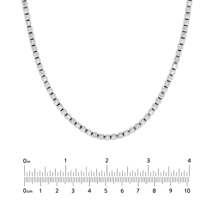 Large Bezel Set Diamond Necklace (7tcw)