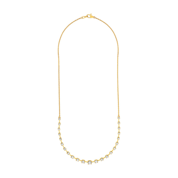2-1/2tcw Diamond Assending Stone Necklace