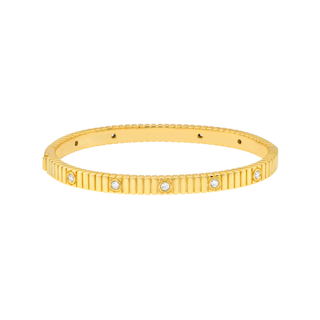Diamond Fluted Bangle (1/2tcw)