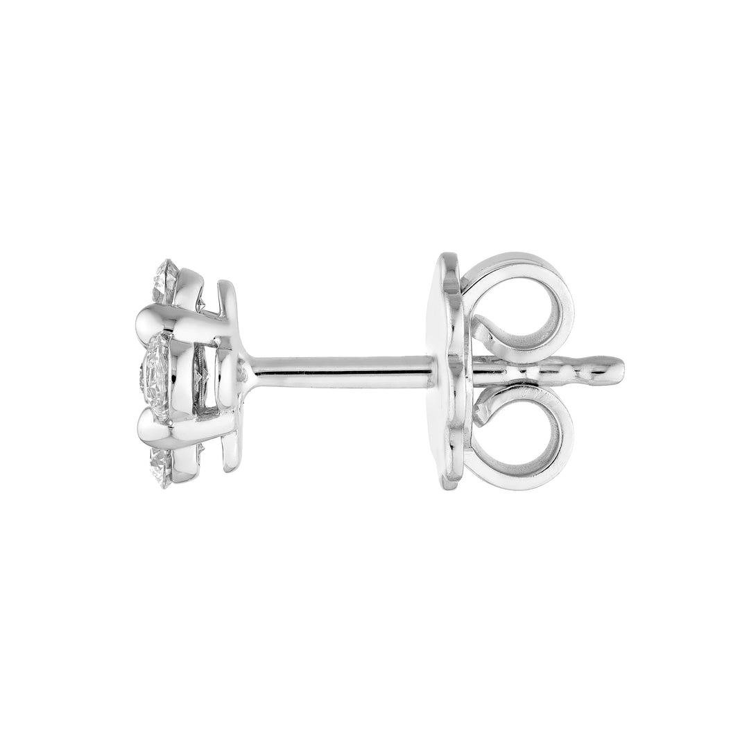 1/2tcw Diamond Flower Stud Earrings