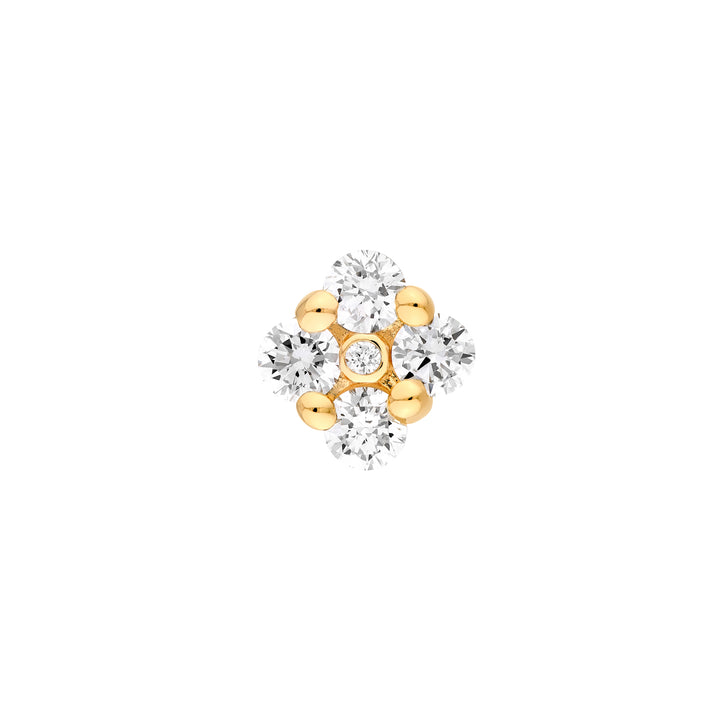 1/2tcw Diamond Flower Stud Earrings