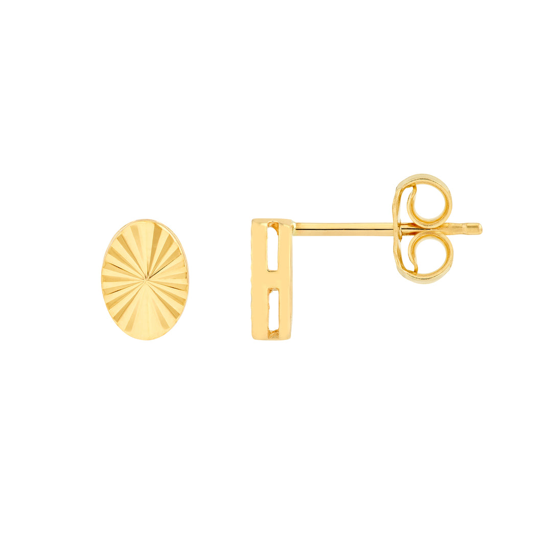 Radiant Oval Stud Earrings