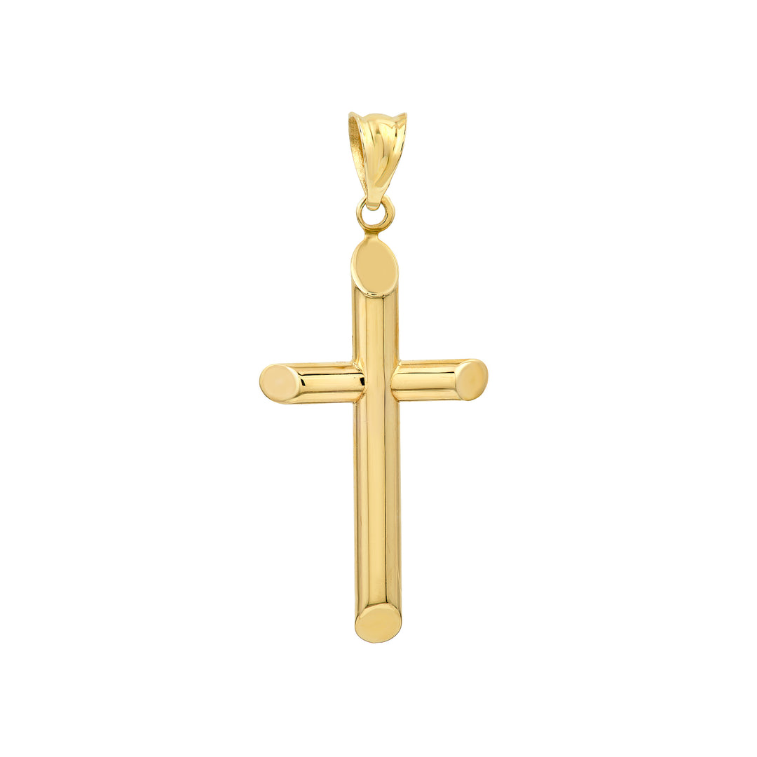 Polished Angle End Cross Pendant