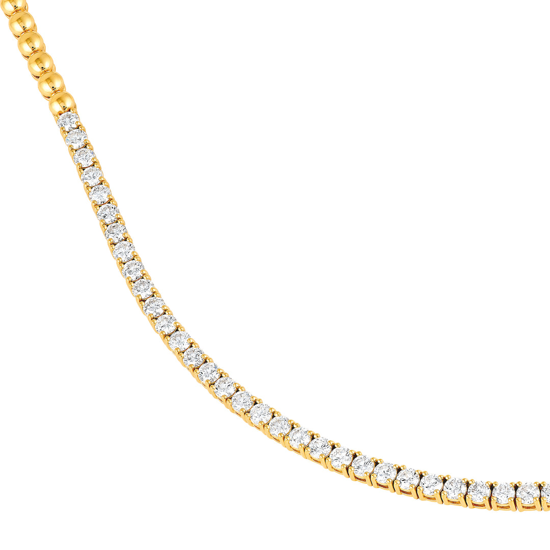 4-5/8tcw Diamond Halfway Tennis Necklace