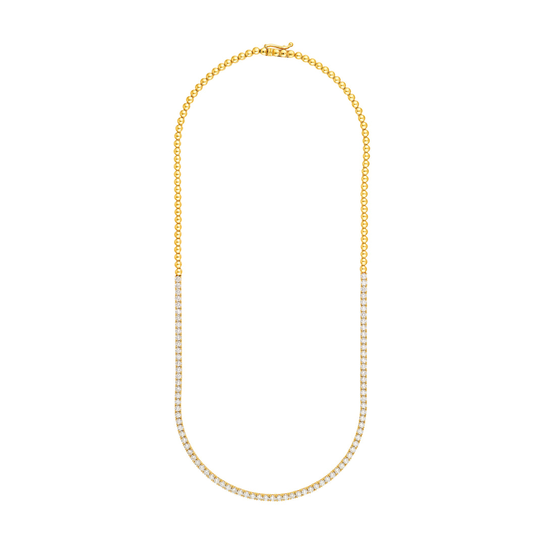 4-5/8tcw Diamond Halfway Tennis Necklace