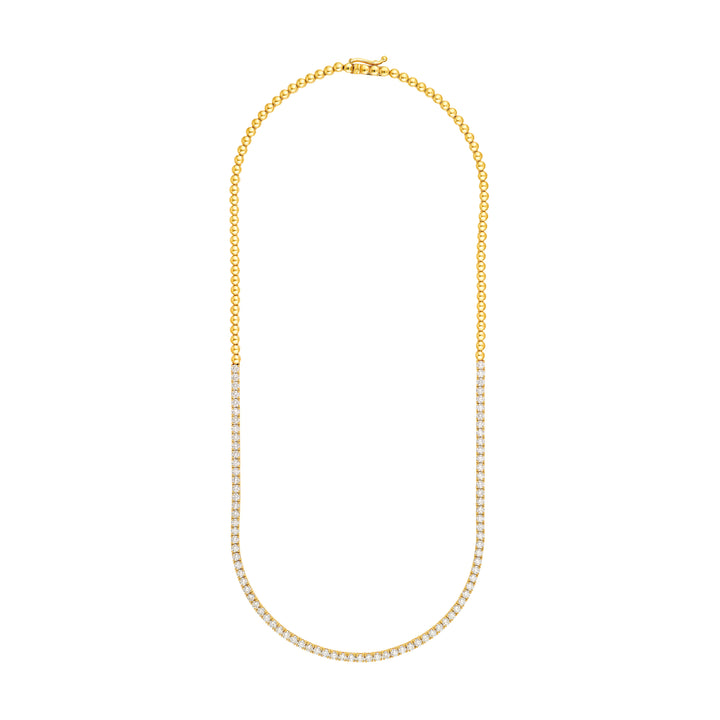 4-5/8tcw Diamond Halfway Tennis Necklace