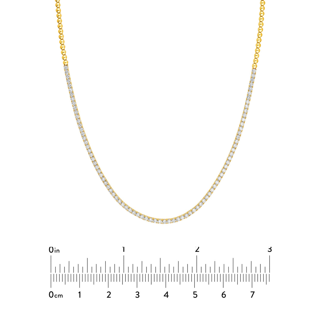 4-5/8tcw Diamond Halfway Tennis Necklace