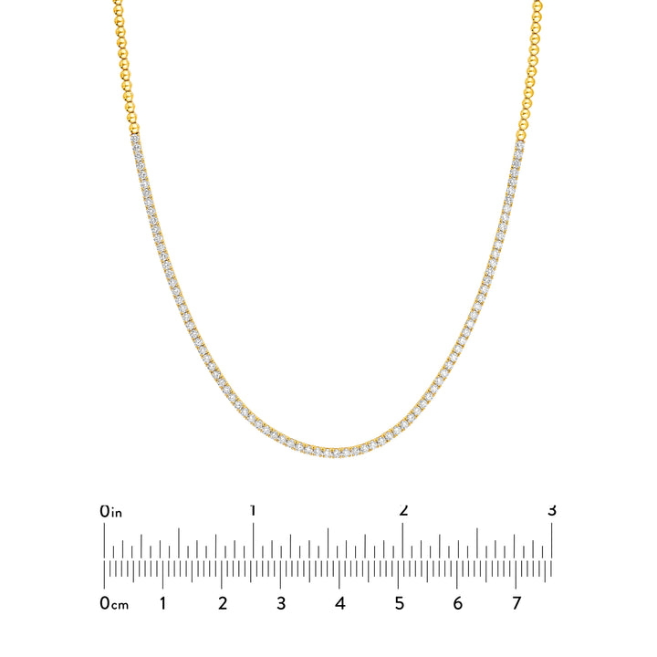 4-5/8tcw Diamond Halfway Tennis Necklace