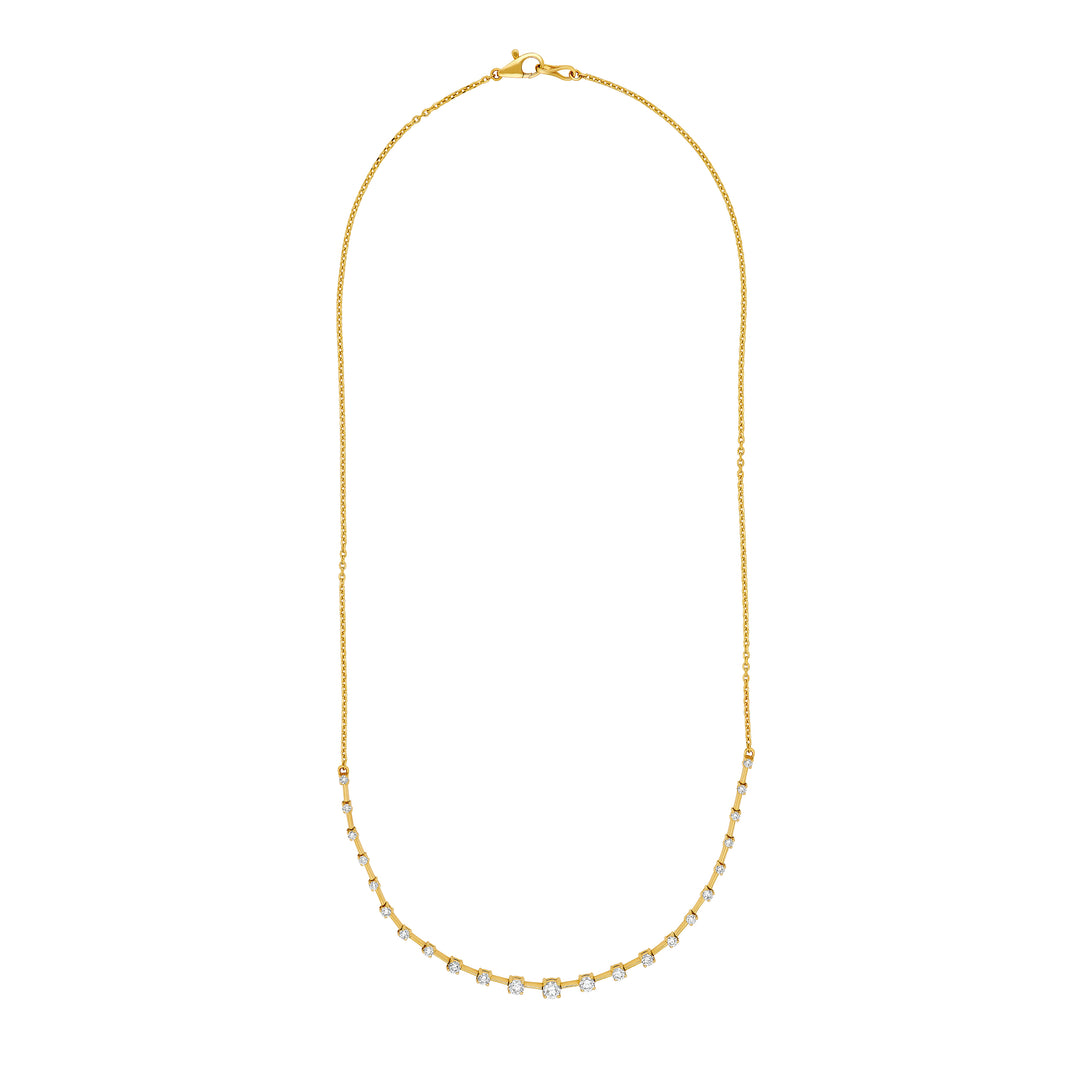 Round Ascending Diamond Necklace (1tcw)
