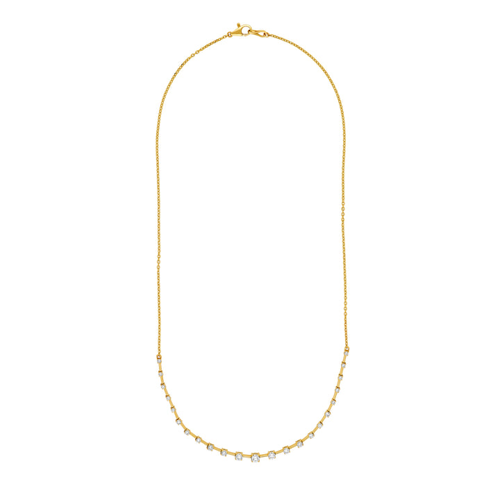 Round Ascending Diamond Necklace (1tcw)