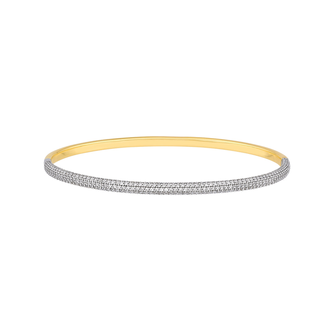 1-7/8tcw Diamond Half Pave Bangle