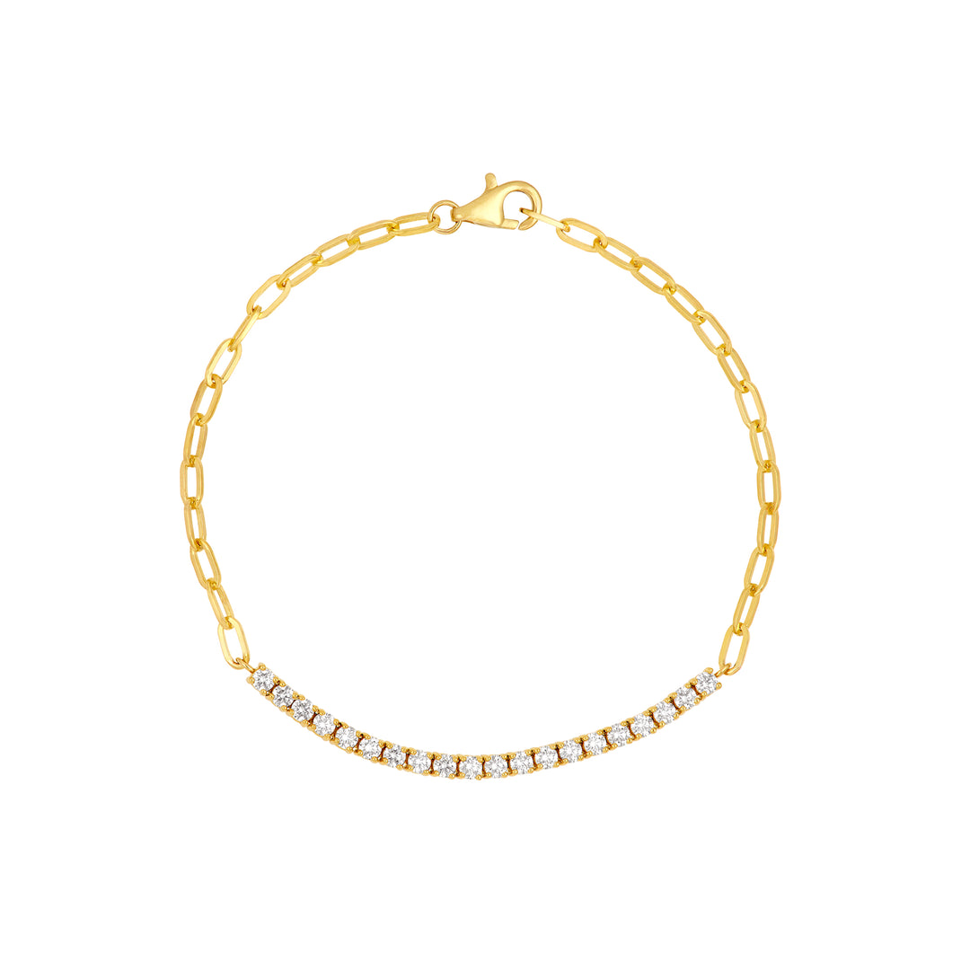 1.0tcw Diamond Paper Clip Bracelet