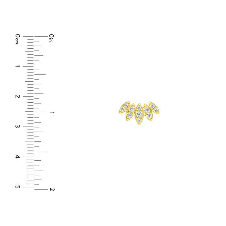 3/8tcw Diamond Flower Stud Earrings