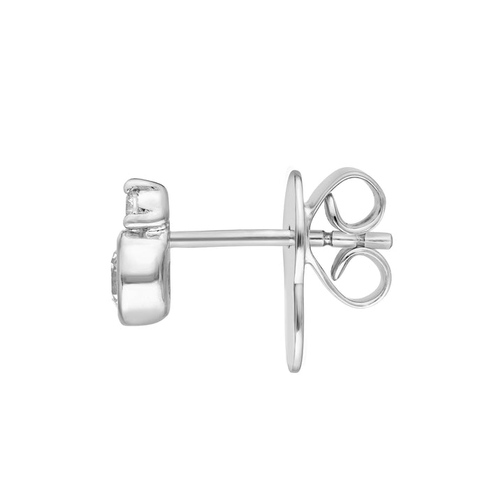 3/8tcw Round Bezel Diamond Earrings