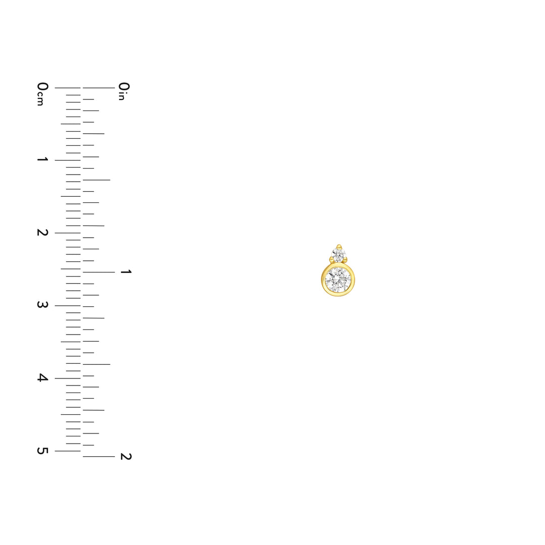 3/8tcw Round Bezel Diamond Earrings