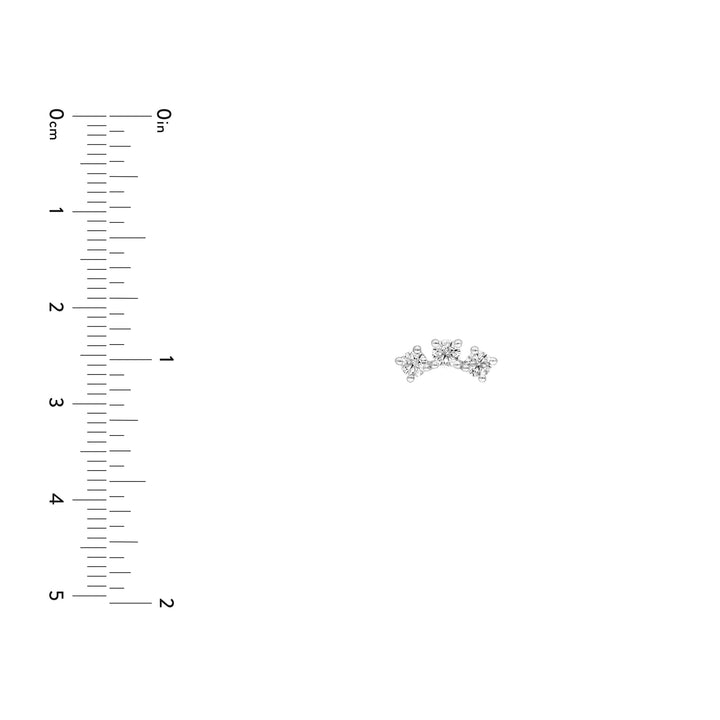 1/2tcw Diamond Trio Stud Earrings