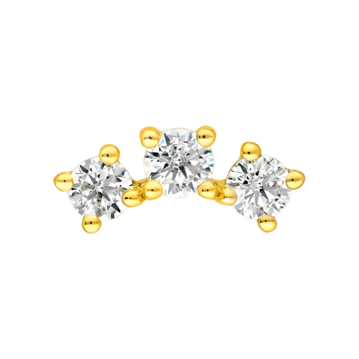 1/2tcw Diamond Trio Stud Earrings