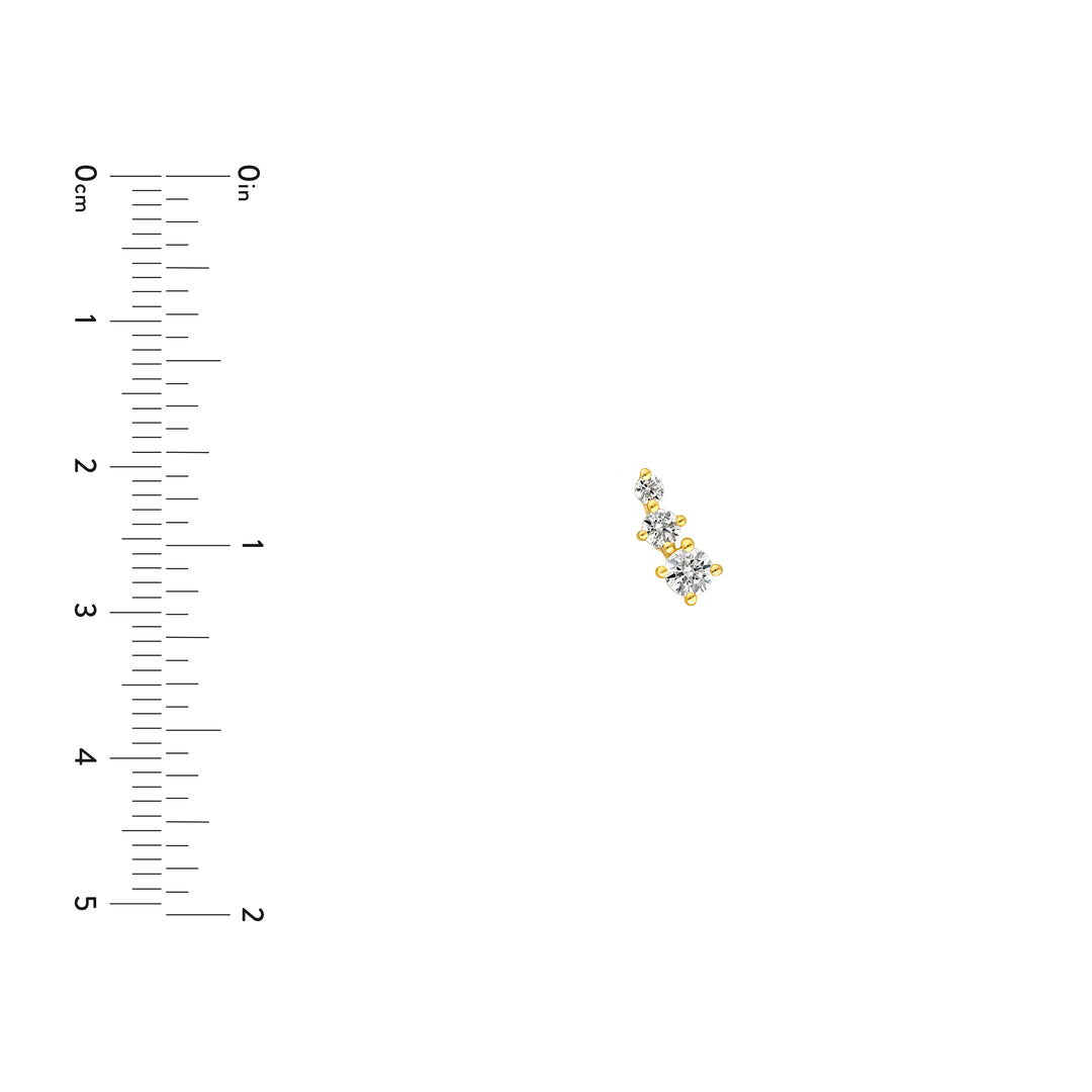 1/5tcw Diamond Graduated Earrings