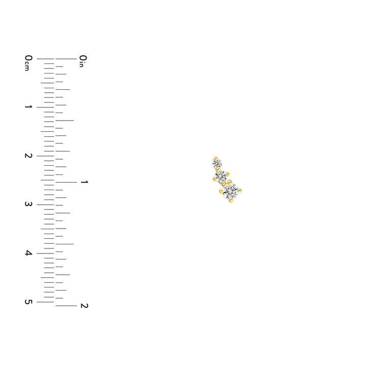 1/5tcw Diamond Graduated Earrings