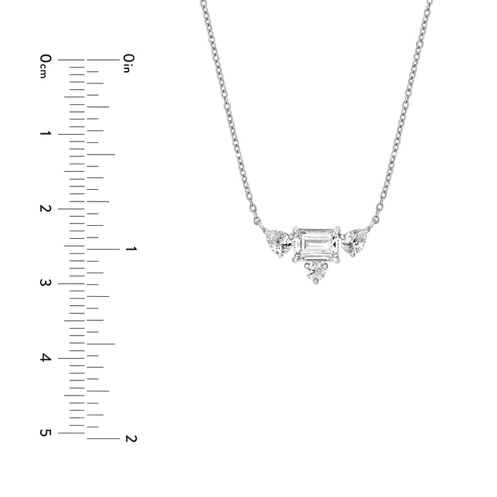 Three Stone Diamond Necklace