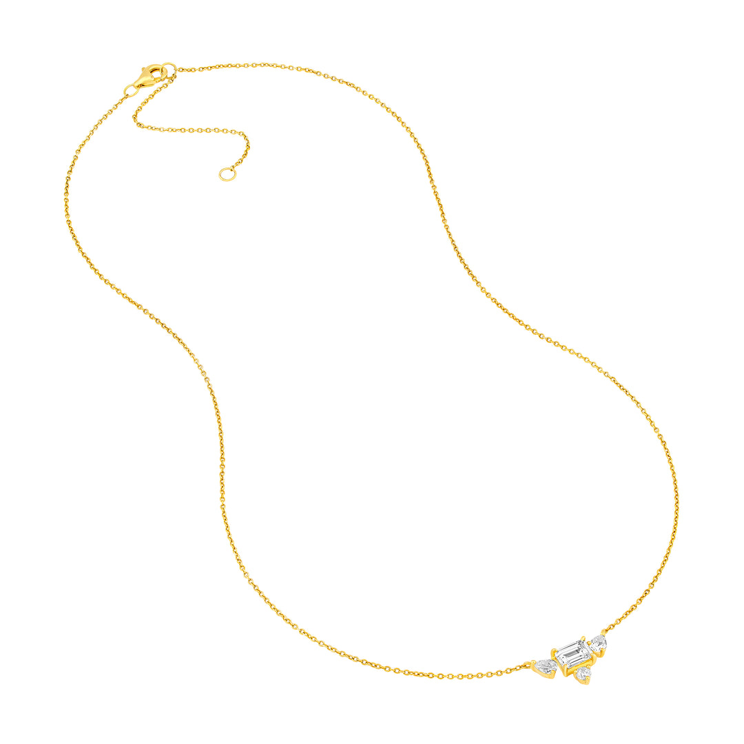 Three Stone Diamond Necklace