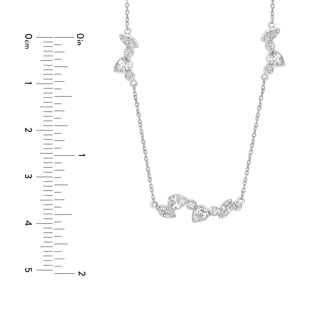 1-3/8tcw Multi Stone Diamond Cluster Necklace