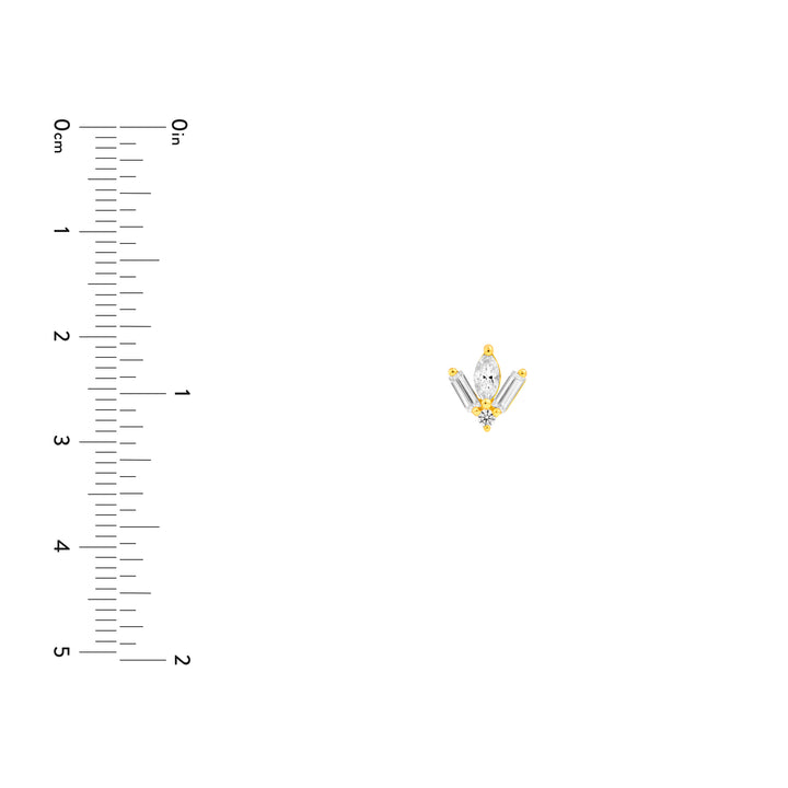 7/8tcw Multi-Cut Diamond Stud Earrings