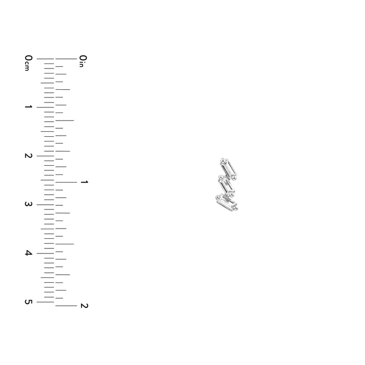 7/8tcw Diamond Helix Earrings