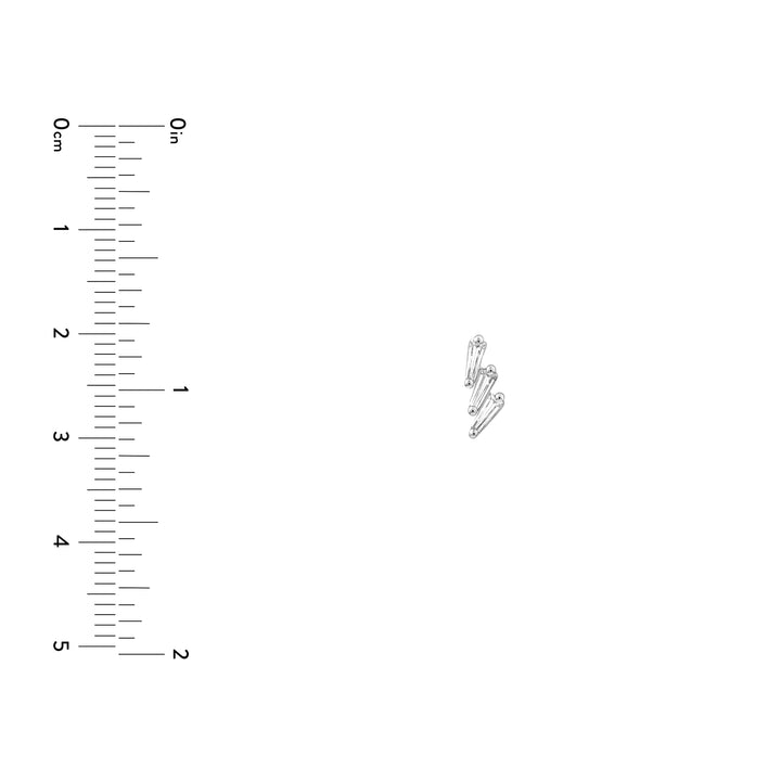 7/8tcw Diamond Stacked Earrings