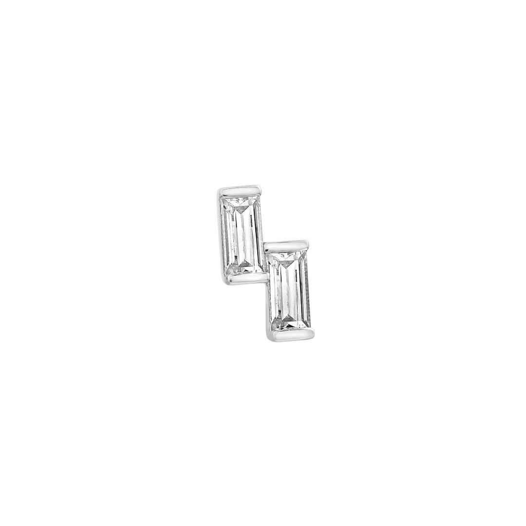 1/2tcw Baguette Diamond Stud Earrings