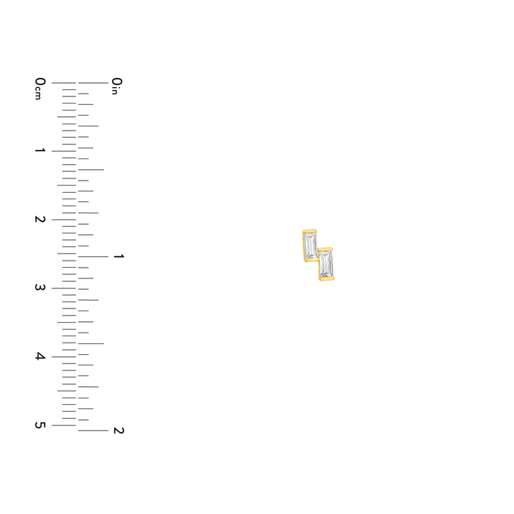 1/2tcw Baguette Diamond Stud Earrings