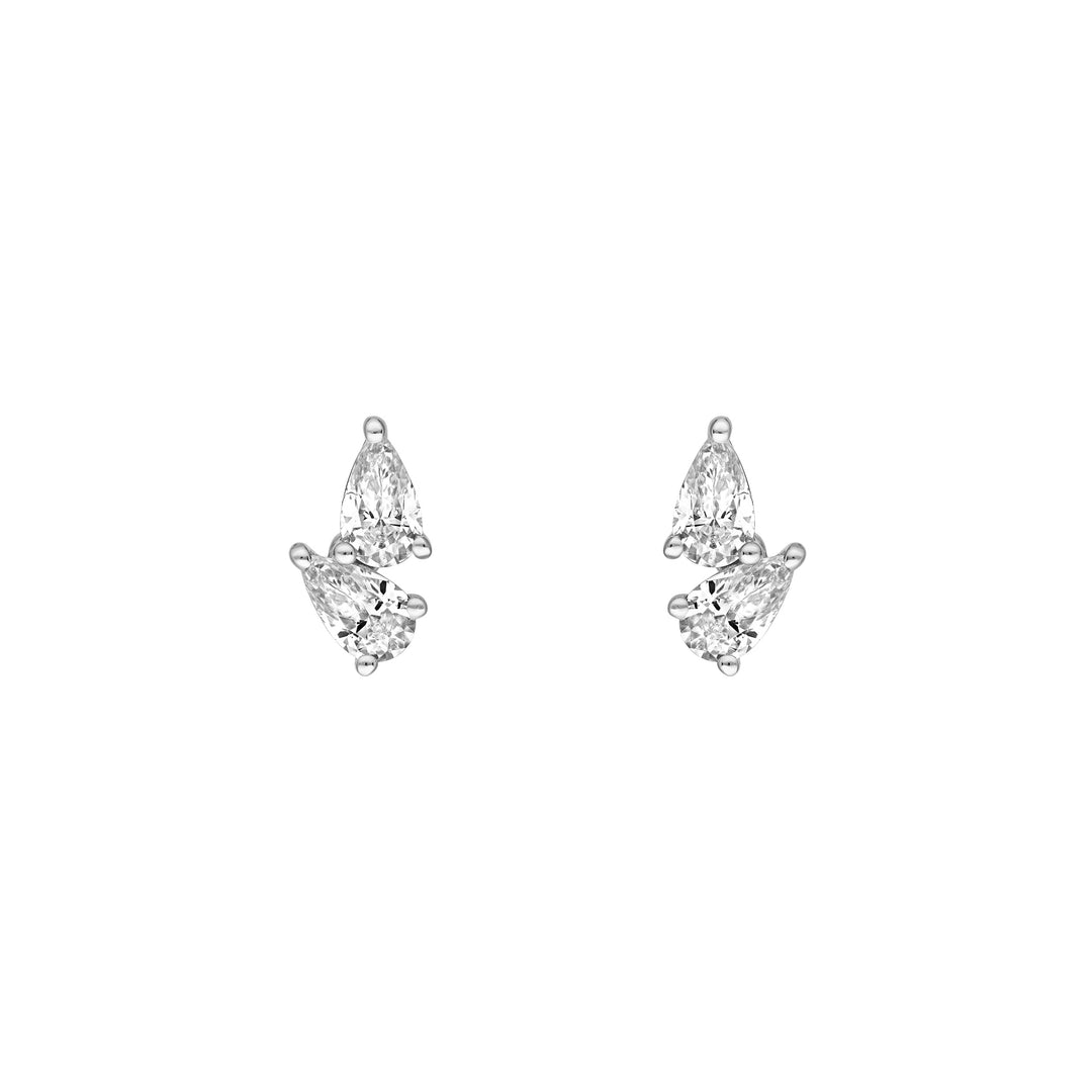 1tcw Diamond Pear Stud Earrings