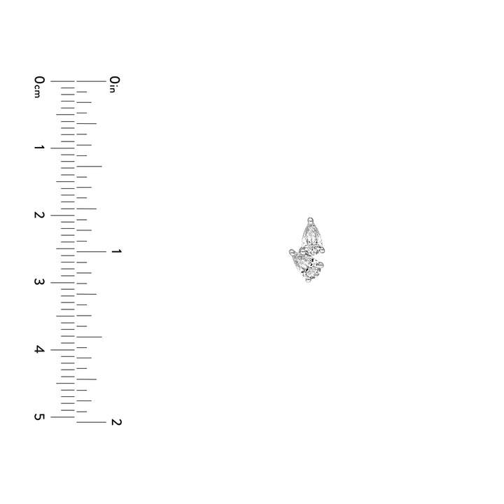 1tcw Diamond Pear Stud Earrings