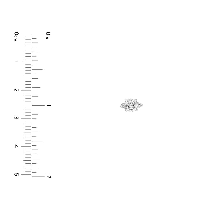 7/8tcw Three Stone Round Diamond Earrings