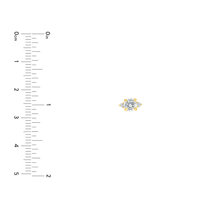 7/8tcw Three Stone Round Diamond Earrings