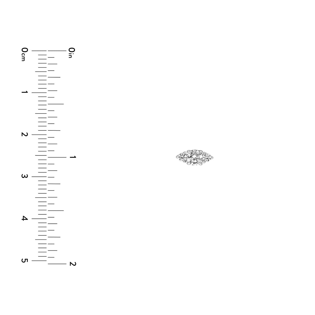 3/8tcw Three Stone Round Diamond Earrings