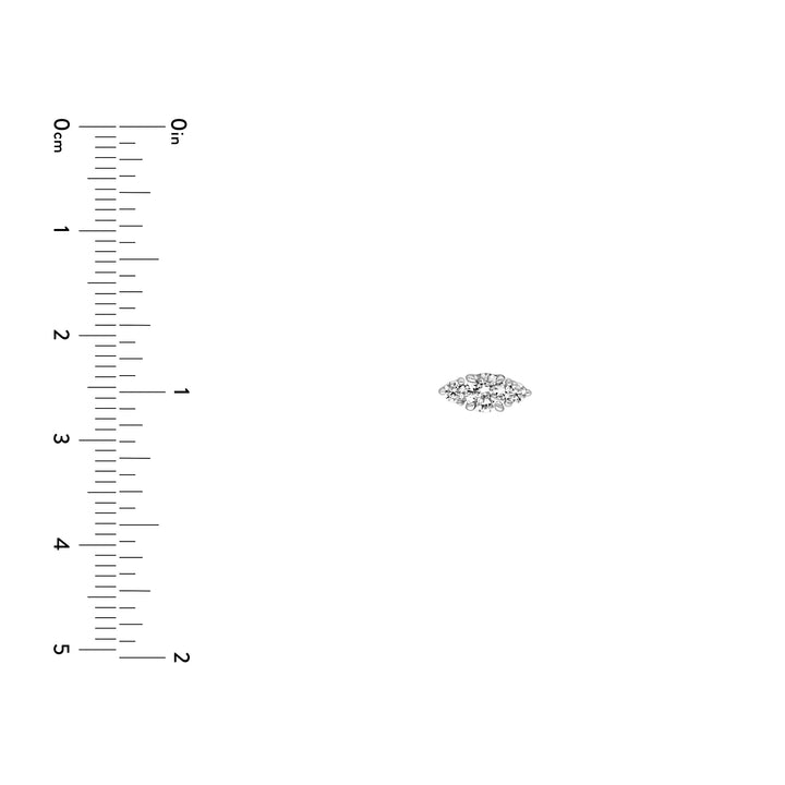 3/8tcw Three Stone Round Diamond Earrings